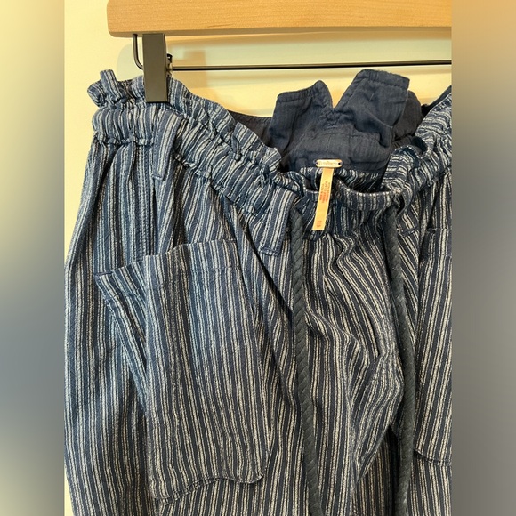 Free People Drop-Crotch Drawstring Striped Pants - Picture 2 of 3